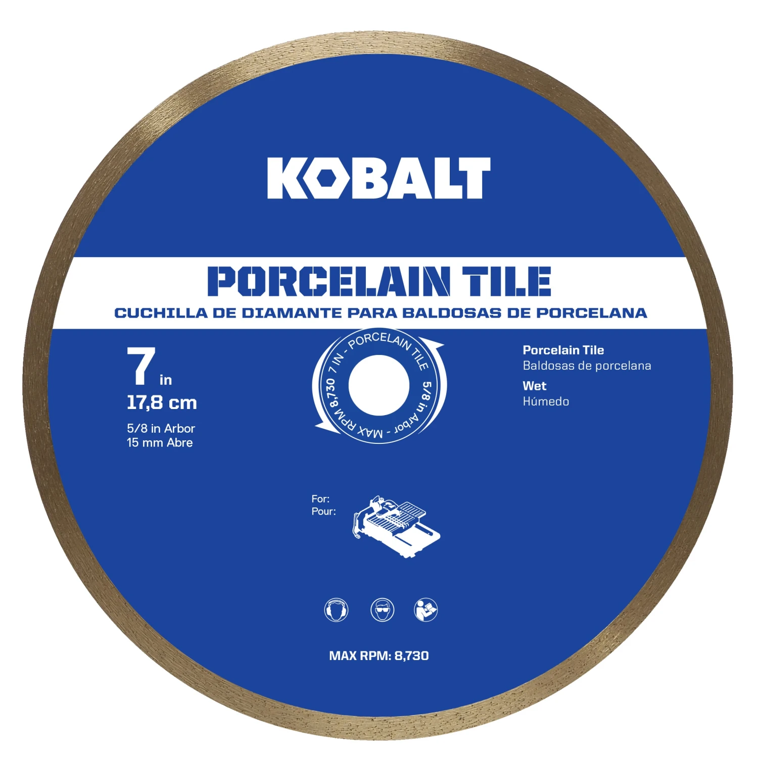 Kobalt 7-in Wet Continuous Rim Diamond Saw Blade 1 Kobalt 7-in Wet Continuous Rim Diamond Saw Blade -Kobalt Tools 12324486