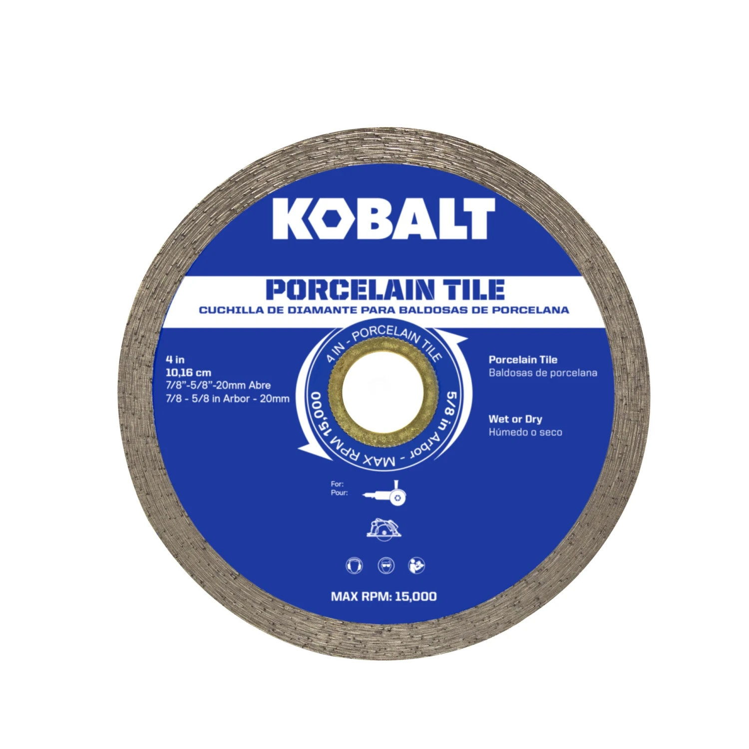 Kobalt 4-in Wet/Dry Continuous Rim Diamond Saw Blade 1 Kobalt 4-in Wet/Dry Continuous Rim Diamond Saw Blade -Kobalt Tools 12405422 scaled