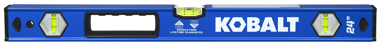 Kobalt Aluminum 24-in 3 Vial Box Beam Level 4 Kobalt Aluminum 24-in 3 Vial Box Beam Level -Kobalt Tools 41633447