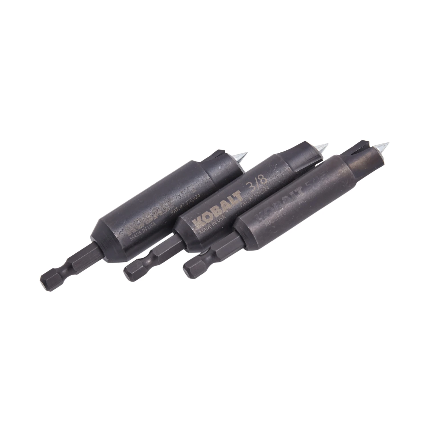 Kobalt 3 -Piece Assorted X 3-1/2-in Woodboring Plug Cutters Drill Bit Set 3 Kobalt 3 -Piece Assorted X 3-1/2-in Woodboring Plug Cutters Drill Bit Set -Kobalt Tools 45347477