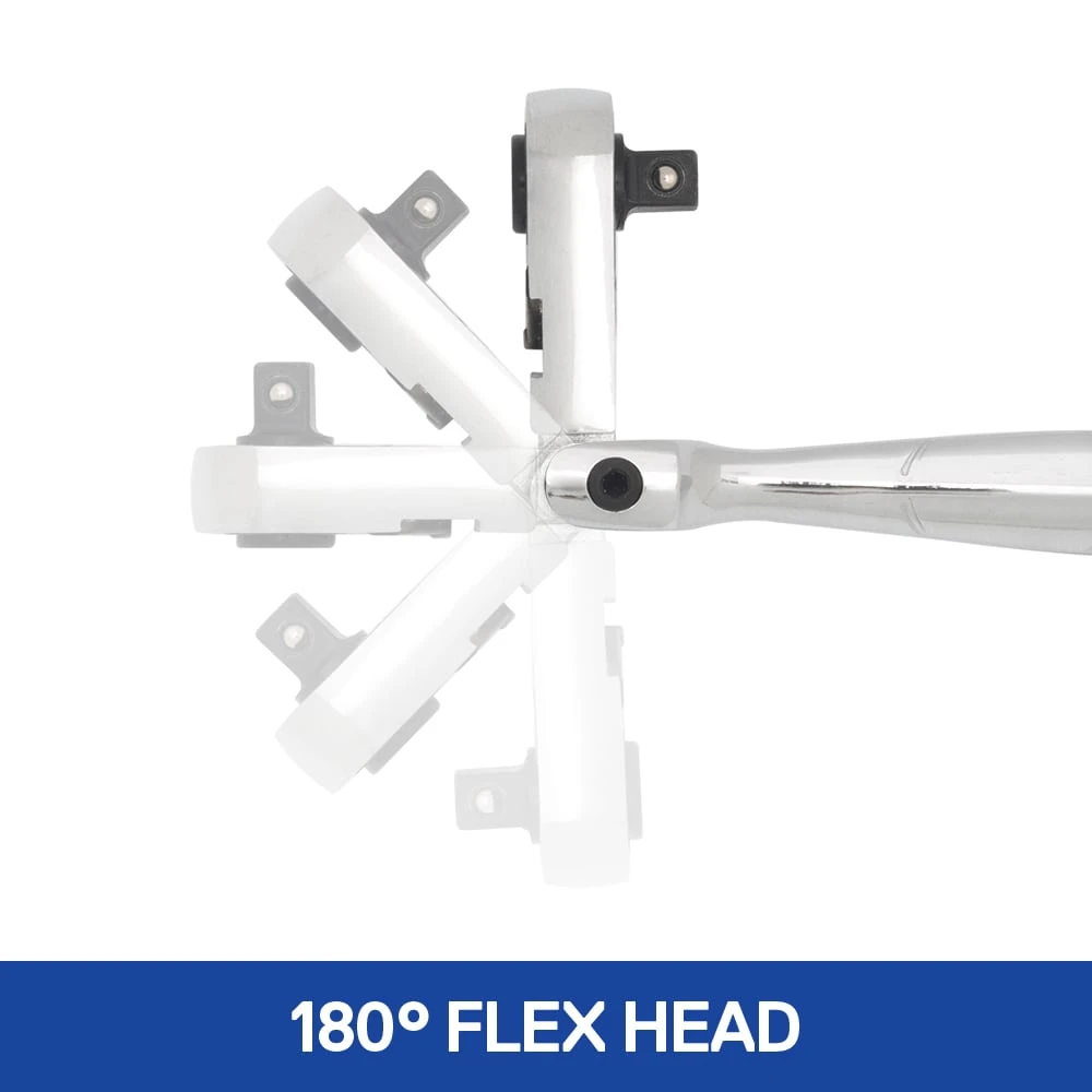 Kobalt 90 -Tooth 3/8-in Drive Full Polish Handle Flexible Head Ratchet 2 Kobalt 90 -Tooth 3/8-in Drive Full Polish Handle Flexible Head Ratchet -Kobalt Tools 48554224