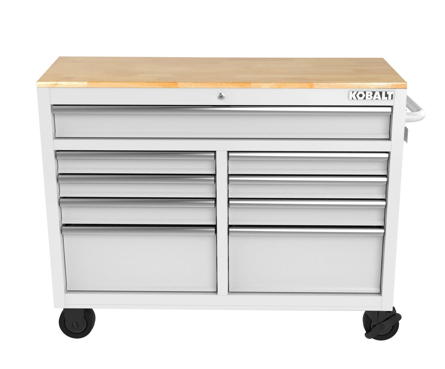 Kobalt 46.1-in L X 37.2-in H 9 -Drawers Rolling White Wood Work Bench 3 Kobalt 46.1-in L X 37.2-in H 9 -Drawers Rolling White Wood Work Bench -Kobalt Tools 49944716 scaled