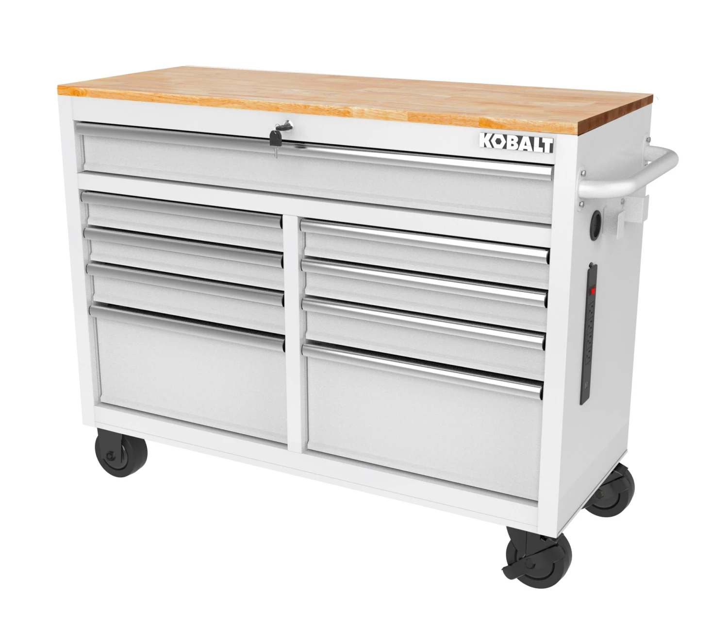 Kobalt 46.1-in L X 37.2-in H 9 -Drawers Rolling White Wood Work Bench 1 Kobalt 46.1-in L X 37.2-in H 9 -Drawers Rolling White Wood Work Bench -Kobalt Tools 49944738 scaled