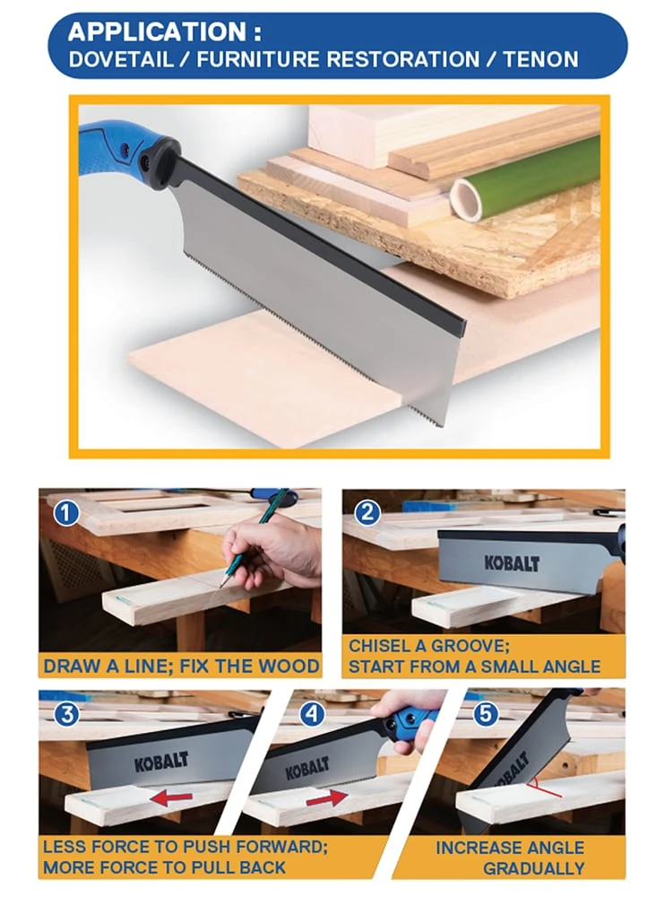 Kobalt 10-in Extra Fine Cut Pull Saw 6 Kobalt 10-in Extra Fine Cut Pull Saw -Kobalt Tools 60314699