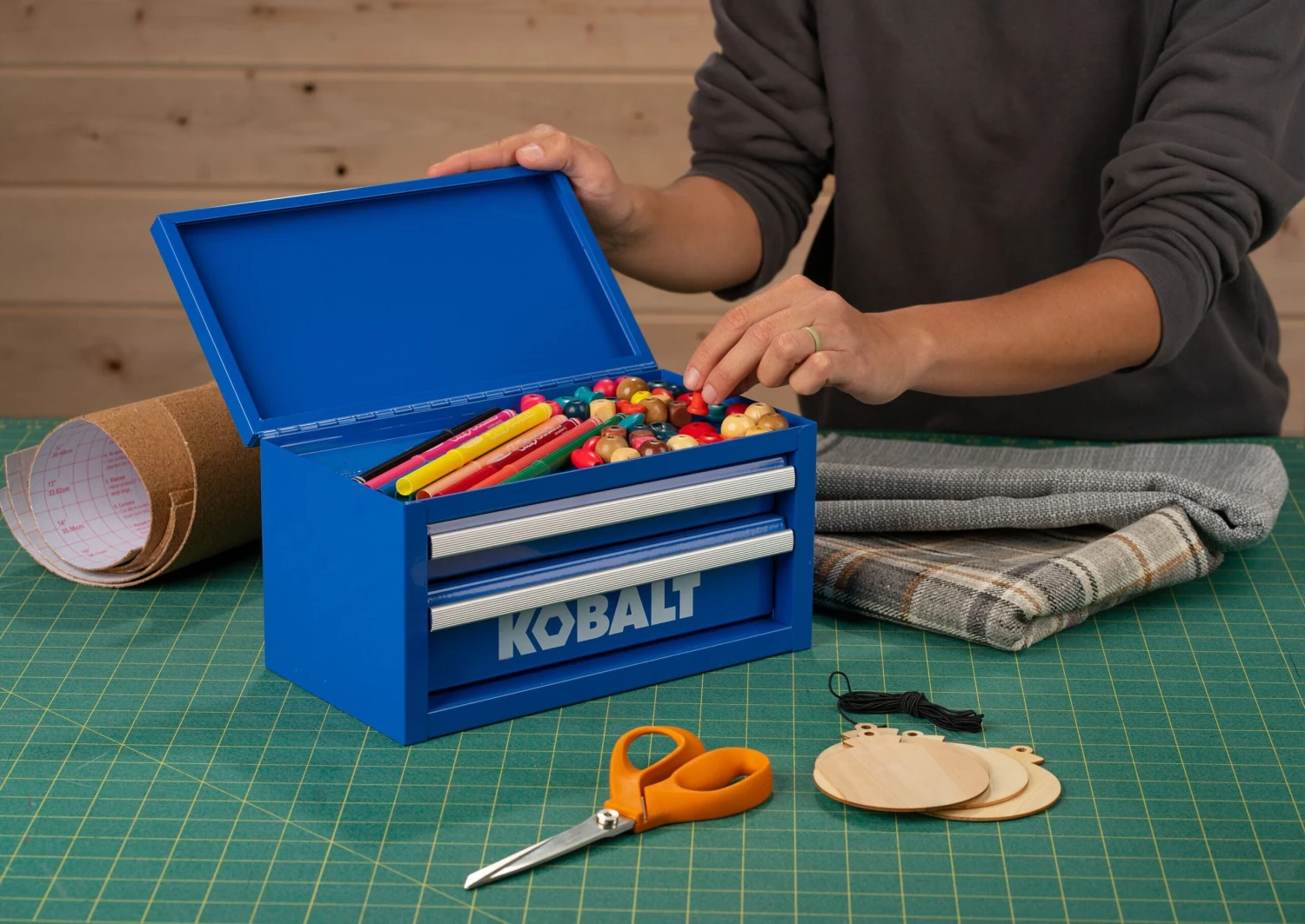 Kobalt Portable Mini Toolbox 10.83-in W X 5.91-in H X 5.91-in D 2 -Drawer Green Steel Tool Box 6 Kobalt Portable Mini Toolbox 10.83-in W X 5.91-in H X 5.91-in D 2 -Drawer Green Steel Tool Box -Kobalt Tools 63799700 scaled