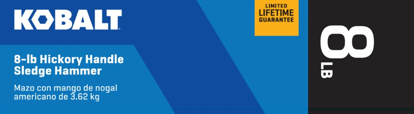 Kobalt 8 -lb Steel Head Wood Handle Engineering Sledge Hammer 2 Kobalt 8 -lb Steel Head Wood Handle Engineering Sledge Hammer -Kobalt Tools 64662789