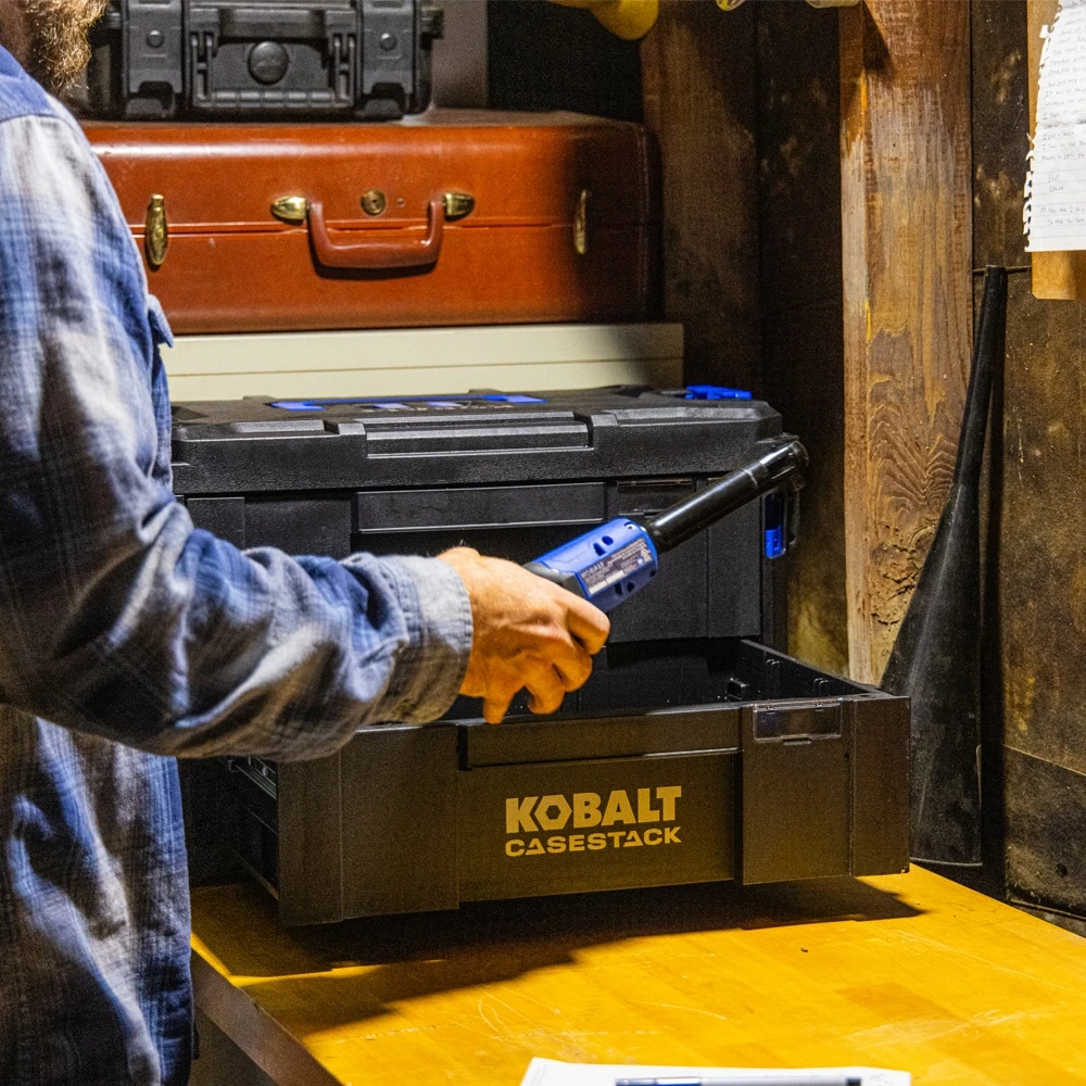 Kobalt CASESTACK 14.16-in W X 21-in H X 13.5-in D 2 -Drawer Black Plastic Tool Box 9 Kobalt CASESTACK 14.16-in W X 21-in H X 13.5-in D 2 -Drawer Black Plastic Tool Box -Kobalt Tools 65345306