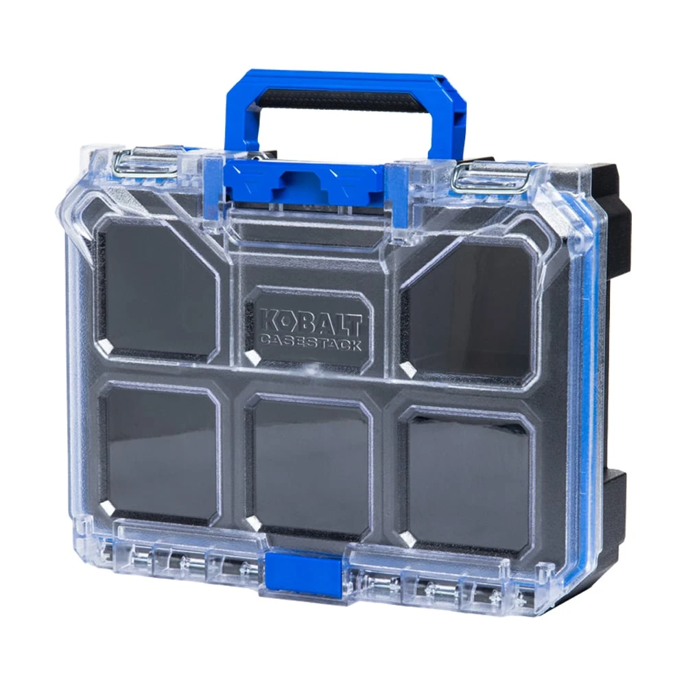 Kobalt CASESTACK 10.14-in W X 13.4-in H X 5-in D Black Plastic Tool Box 5 Kobalt CASESTACK 10.14-in W X 13.4-in H X 5-in D Black Plastic Tool Box -Kobalt Tools 65345654