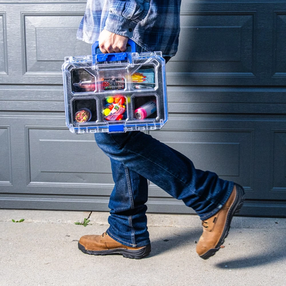 Kobalt CASESTACK 10.14-in W X 13.4-in H X 5-in D Black Plastic Tool Box 7 Kobalt CASESTACK 10.14-in W X 13.4-in H X 5-in D Black Plastic Tool Box -Kobalt Tools 65345657