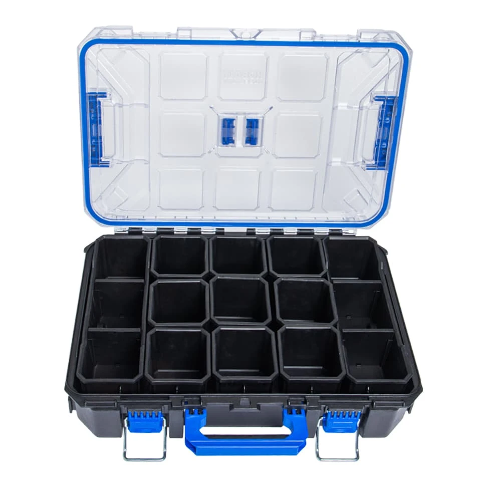 Kobalt CASESTACK 14-in W X 21-in H X 5.1-in D Black Plastic Tool Box 3 Kobalt CASESTACK 14-in W X 21-in H X 5.1-in D Black Plastic Tool Box -Kobalt Tools 65345749