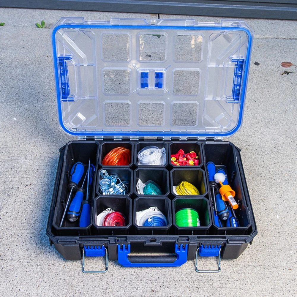 Kobalt CASESTACK 14-in W X 21-in H X 5.1-in D Black Plastic Tool Box 13 Kobalt CASESTACK 14-in W X 21-in H X 5.1-in D Black Plastic Tool Box -Kobalt Tools 65345761