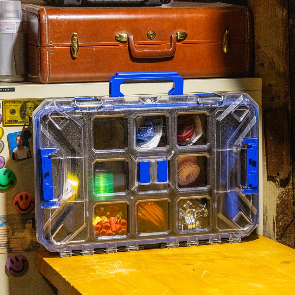 Kobalt CASESTACK 14-in W X 21-in H X 5.1-in D Black Plastic Tool Box 14 Kobalt CASESTACK 14-in W X 21-in H X 5.1-in D Black Plastic Tool Box -Kobalt Tools 65345763