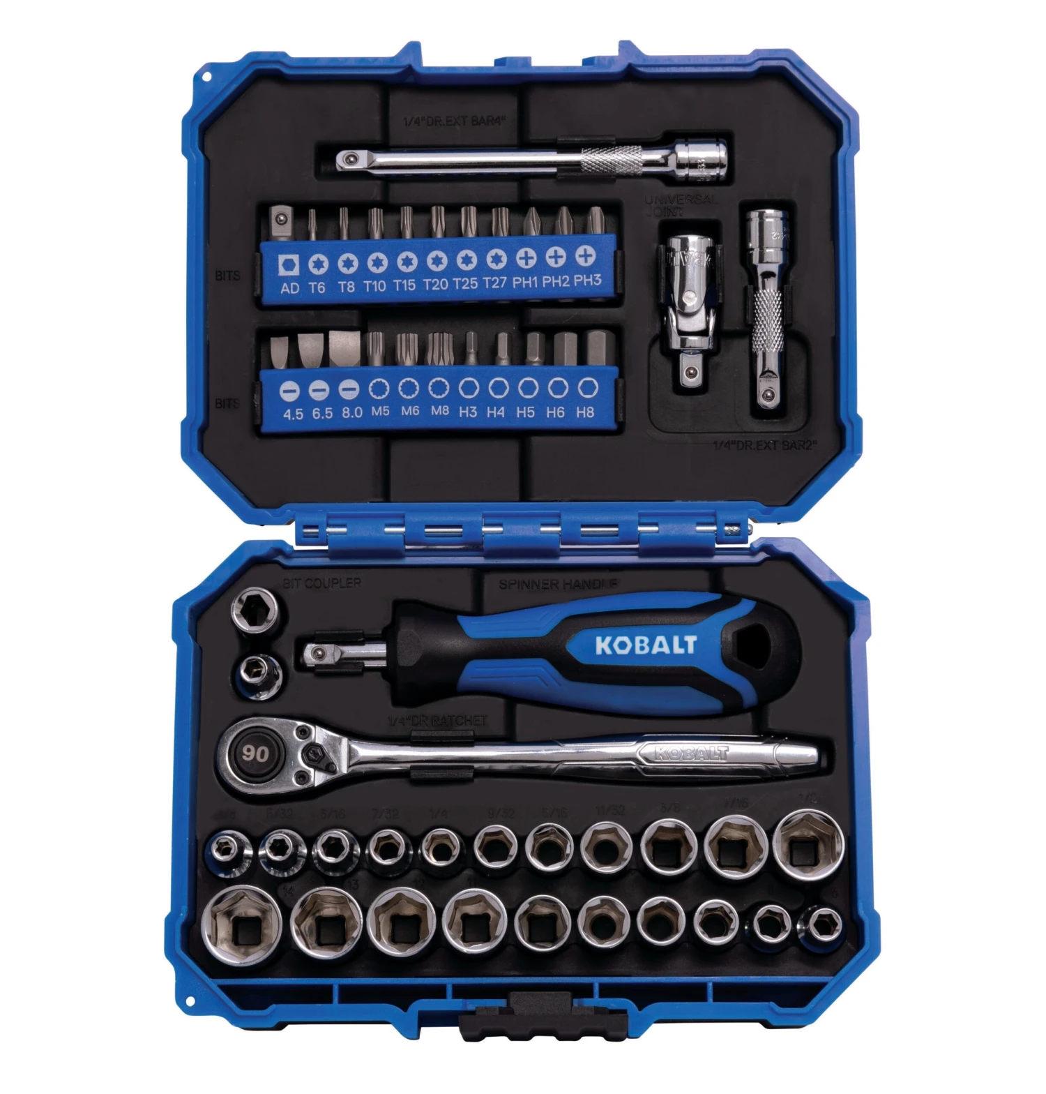 Kobalt 50 -Piece Standard (SAE) And Metric Mechanics Tool Set With Hard Case 10 Kobalt 50 -Piece Standard (SAE) And Metric Mechanics Tool Set With Hard Case -Kobalt Tools 67424200 scaled