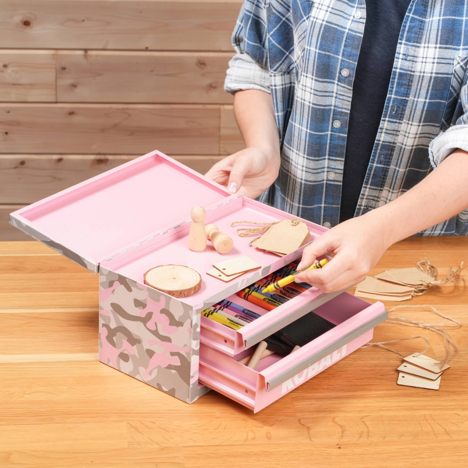 Kobalt Portable Mini Toolbox 10.83-in W X 5.91-in H X 5.91-in D 2 -Drawer Pink Camo Steel Tool Box 6 Kobalt Portable Mini Toolbox 10.83-in W X 5.91-in H X 5.91-in D 2 -Drawer Pink Camo Steel Tool Box -Kobalt Tools 68173079 scaled