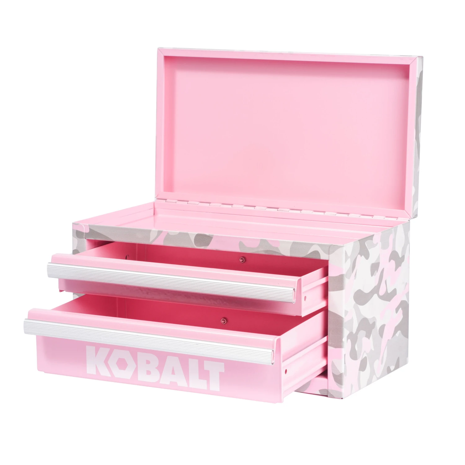 Kobalt Portable Mini Toolbox 10.83-in W X 5.91-in H X 5.91-in D 2 -Drawer Pink Camo Steel Tool Box 2 Kobalt Portable Mini Toolbox 10.83-in W X 5.91-in H X 5.91-in D 2 -Drawer Pink Camo Steel Tool Box -Kobalt Tools 68173094 scaled