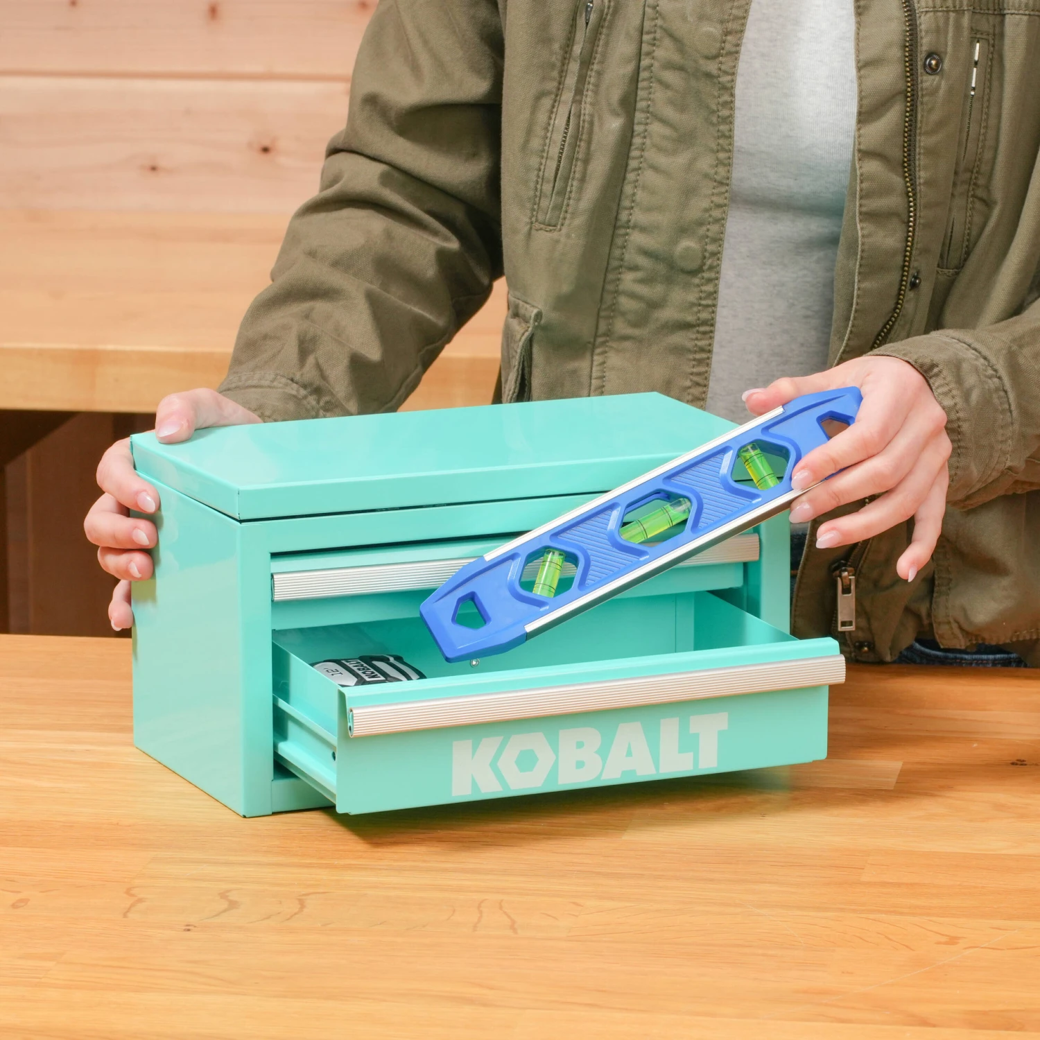 Kobalt Portable Mini Toolbox 10.83-in W X 5.91-in H X 5.91-in D 2 -Drawer Teal Steel Tool Box 10 Kobalt Portable Mini Toolbox 10.83-in W X 5.91-in H X 5.91-in D 2 -Drawer Teal Steel Tool Box -Kobalt Tools 69572948 scaled
