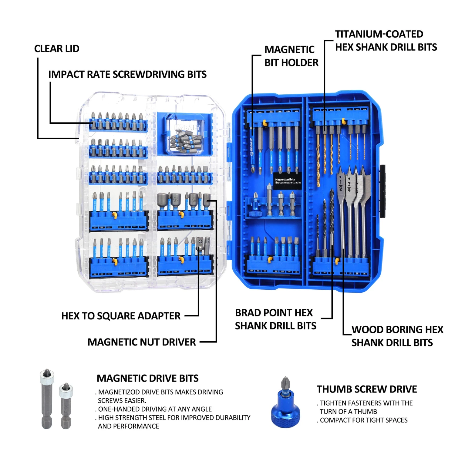 Kobalt Impact Driver Bit Set 105 -Piece 3 Kobalt Impact Driver Bit Set 105 -Piece -Kobalt Tools 72254993