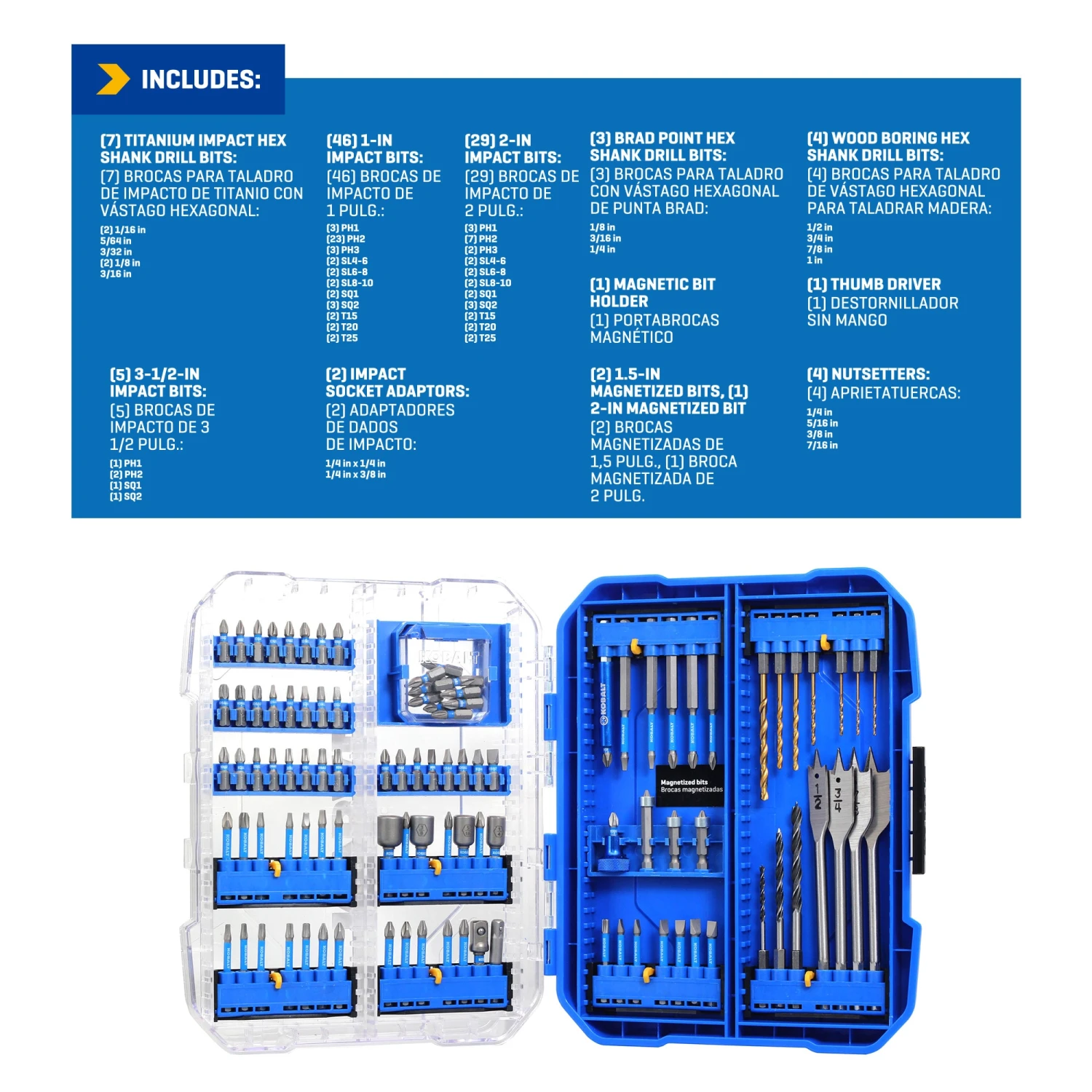 Kobalt Impact Driver Bit Set 105 -Piece 4 Kobalt Impact Driver Bit Set 105 -Piece -Kobalt Tools 72255116