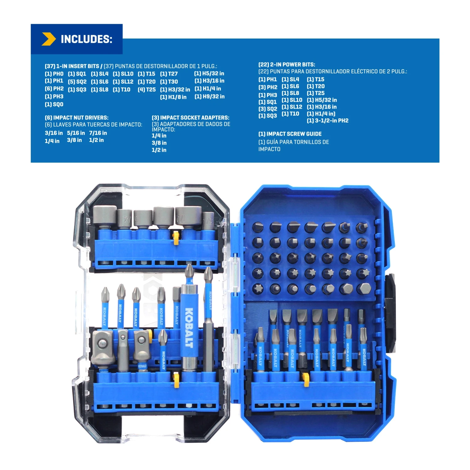 Kobalt Impact Driver Bit Set 70 -Piece 4 Kobalt Impact Driver Bit Set 70 -Piece -Kobalt Tools 72303471