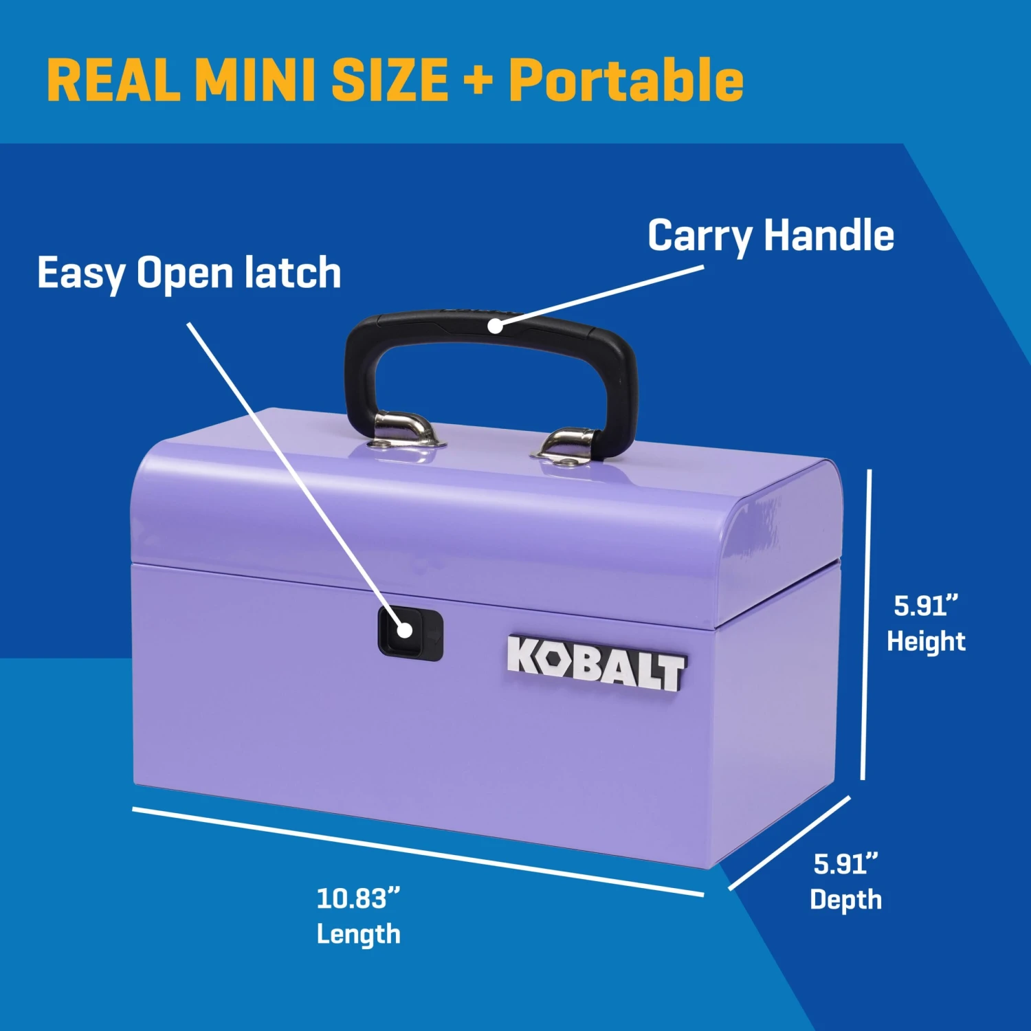 Kobalt Portable Mini Toolbox 10.83-in W X 5.91-in H X 5.91-in D Lavender Steel Tool Box 2 Kobalt Portable Mini Toolbox 10.83-in W X 5.91-in H X 5.91-in D Lavender Steel Tool Box -Kobalt Tools 73373565 scaled