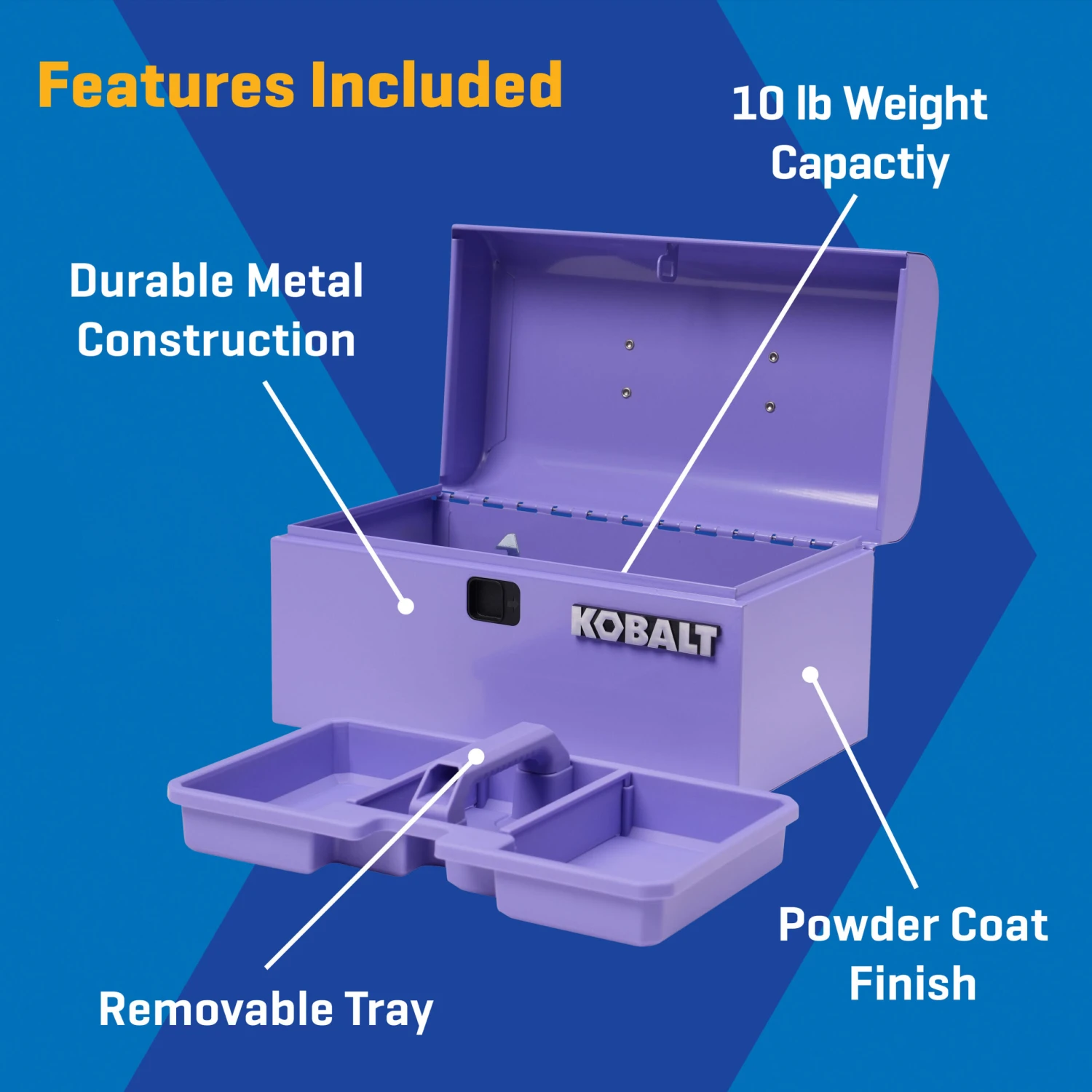 Kobalt Portable Mini Toolbox 10.83-in W X 5.91-in H X 5.91-in D Lavender Steel Tool Box 3 Kobalt Portable Mini Toolbox 10.83-in W X 5.91-in H X 5.91-in D Lavender Steel Tool Box -Kobalt Tools 73373566 scaled