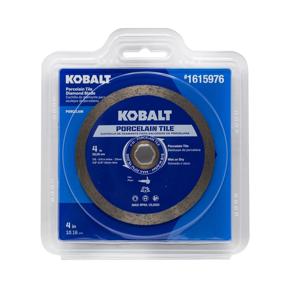 Kobalt 4-in Wet/Dry Continuous Rim Diamond Saw Blade 5 Kobalt 4-in Wet/Dry Continuous Rim Diamond Saw Blade -Kobalt Tools 73436869