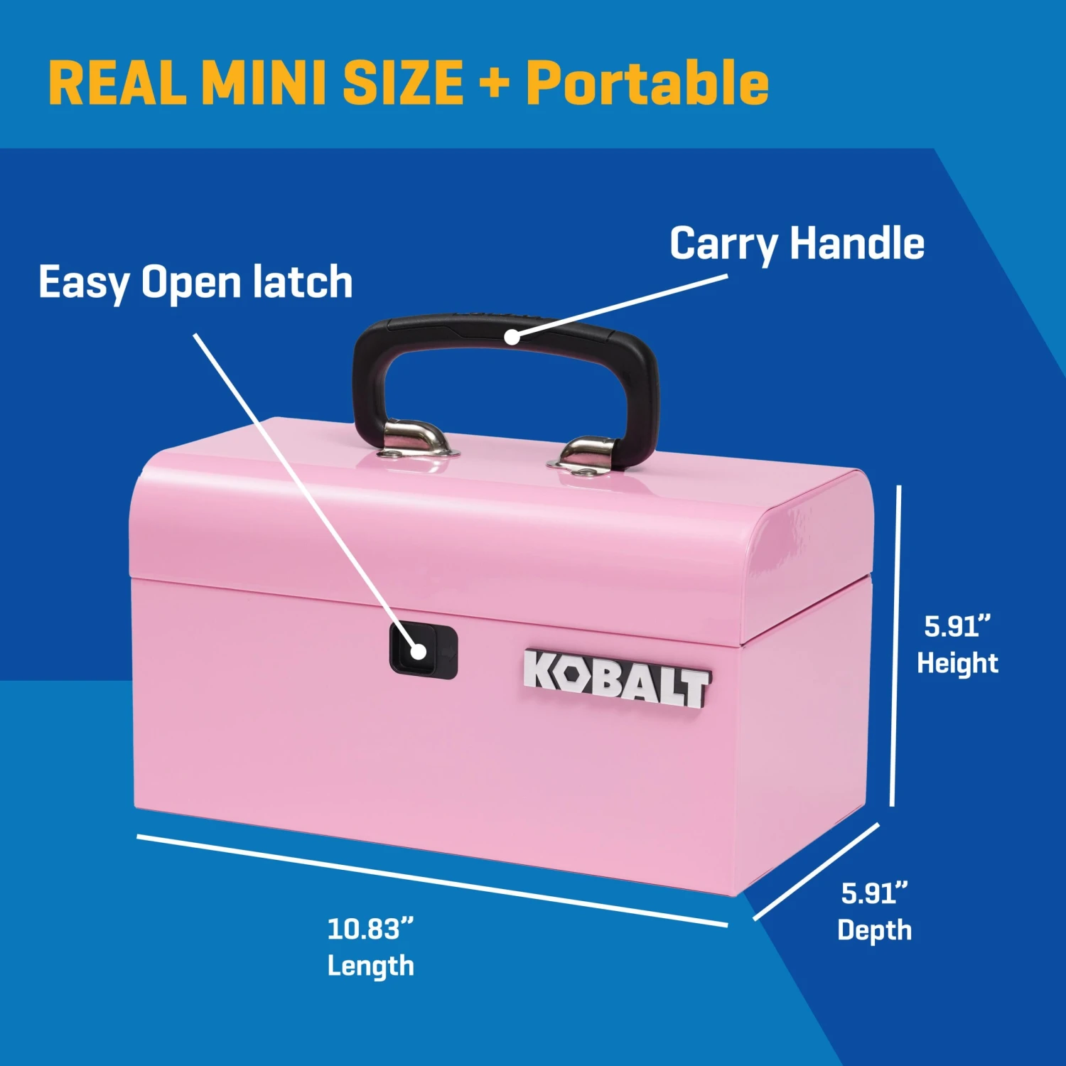 Kobalt Portable Mini Toolbox 10.83-in W X 5.91-in H X 5.91-in D Pink Steel Tool Box 2 Kobalt Portable Mini Toolbox 10.83-in W X 5.91-in H X 5.91-in D Pink Steel Tool Box -Kobalt Tools 73521608 scaled