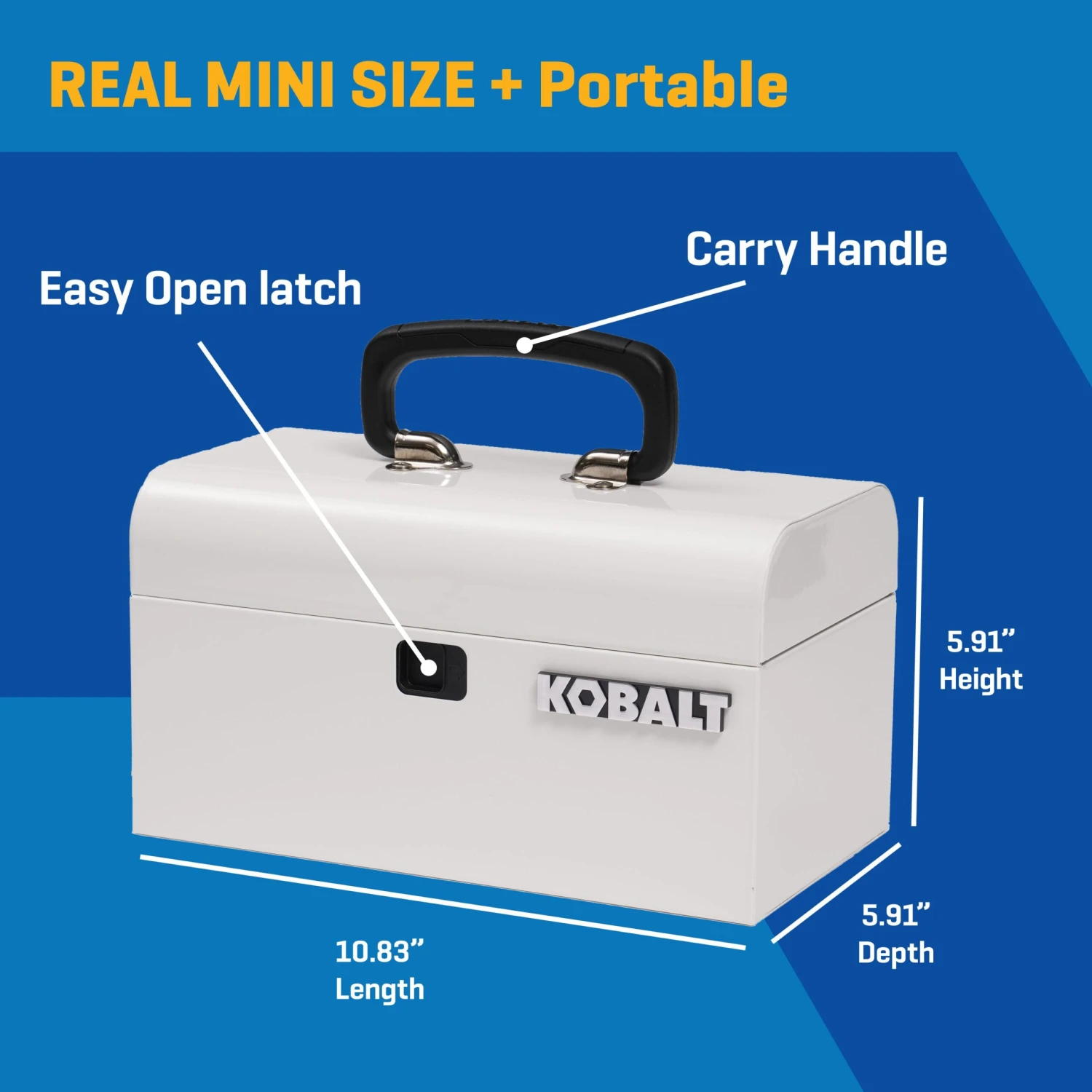 Kobalt Portable Mini Toolbox 10.83-in W X 5.91-in H X 5.91-in D White Steel Tool Box 2 Kobalt Portable Mini Toolbox 10.83-in W X 5.91-in H X 5.91-in D White Steel Tool Box -Kobalt Tools 73521626 scaled