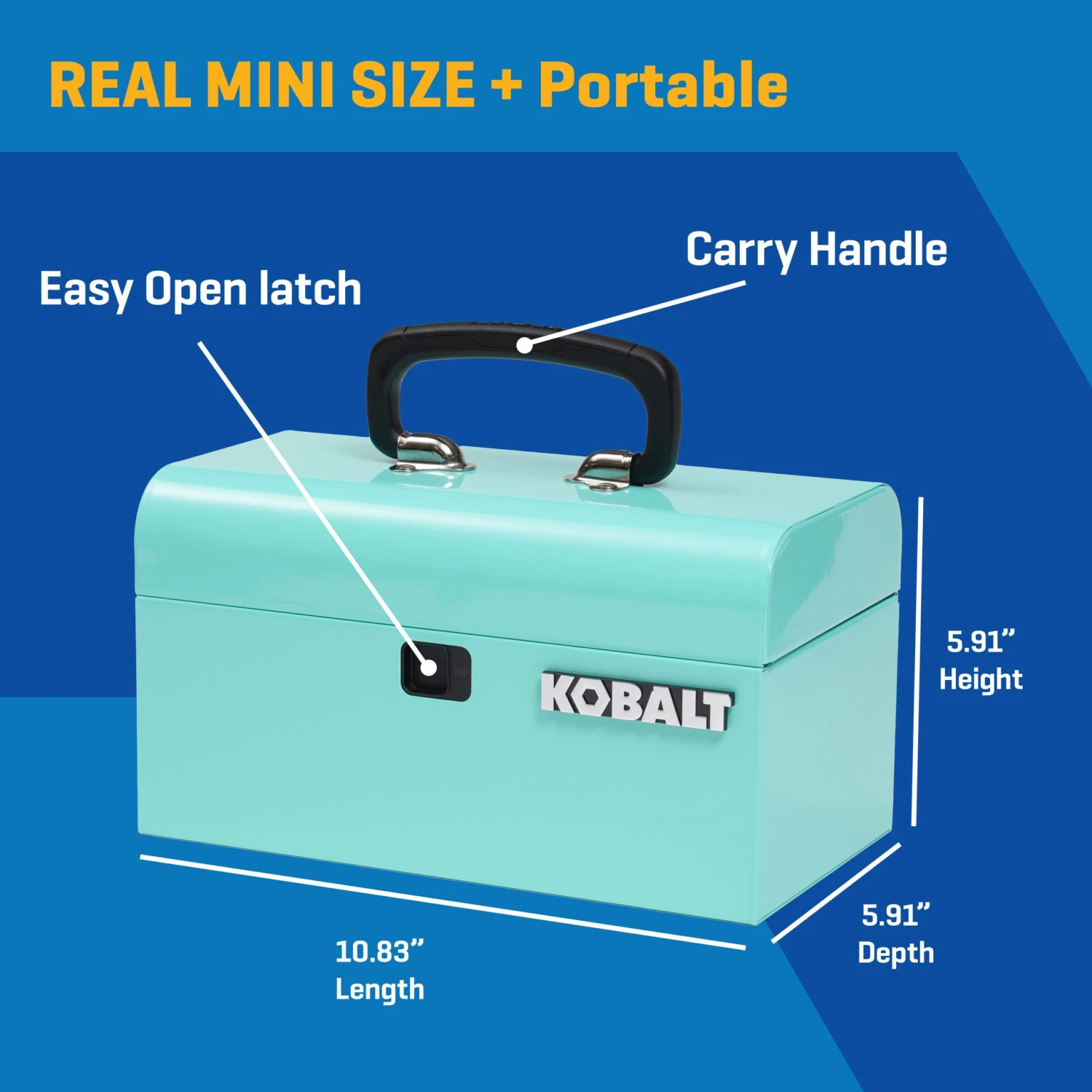 Kobalt Portable Mini Toolbox 10.83-in W X 5.91-in H X 5.91-in D Teal Steel Tool Box 2 Kobalt Portable Mini Toolbox 10.83-in W X 5.91-in H X 5.91-in D Teal Steel Tool Box -Kobalt Tools 73521705 scaled