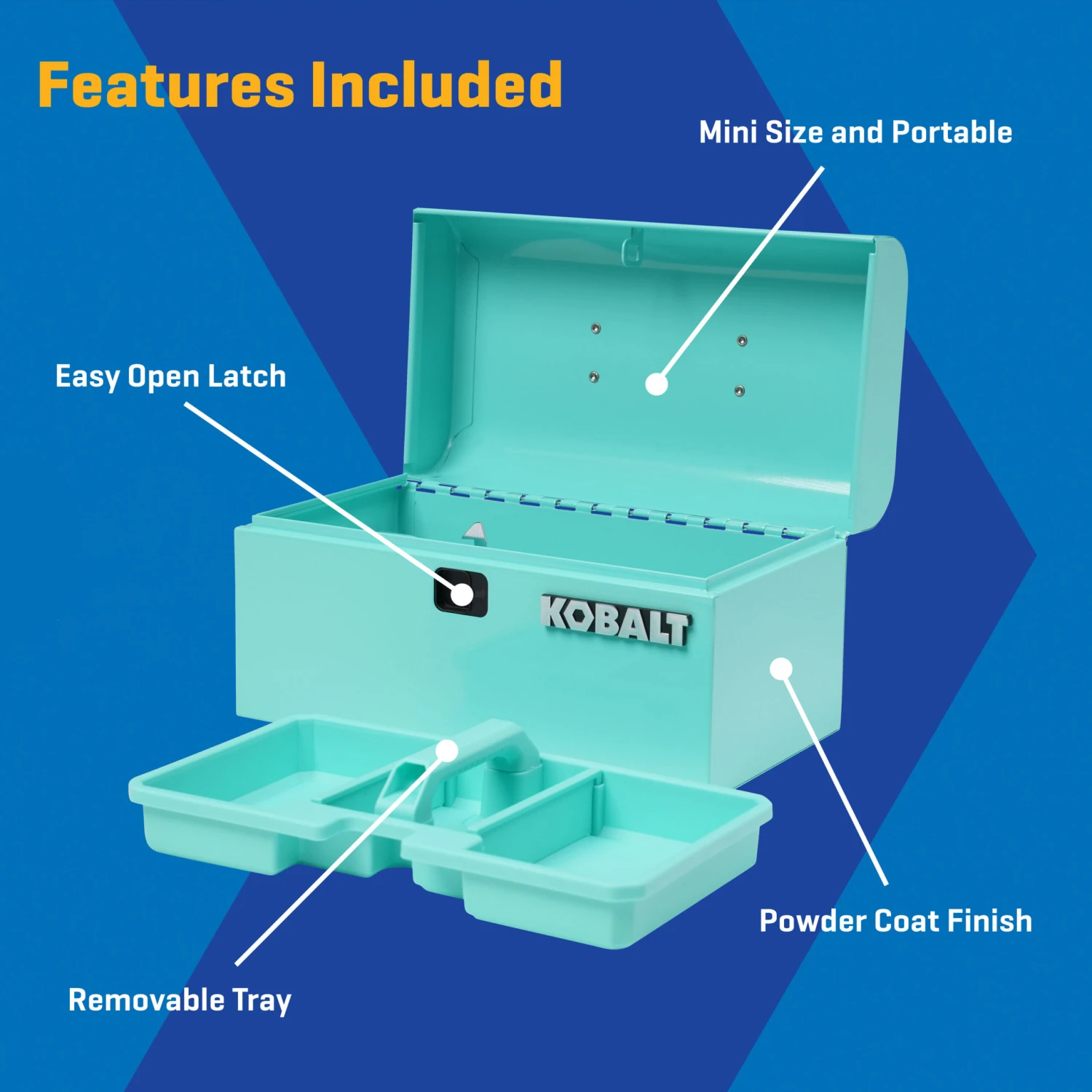 Kobalt Portable Mini Toolbox 10.83-in W X 5.91-in H X 5.91-in D Teal Steel Tool Box 3 Kobalt Portable Mini Toolbox 10.83-in W X 5.91-in H X 5.91-in D Teal Steel Tool Box -Kobalt Tools 73521709 scaled