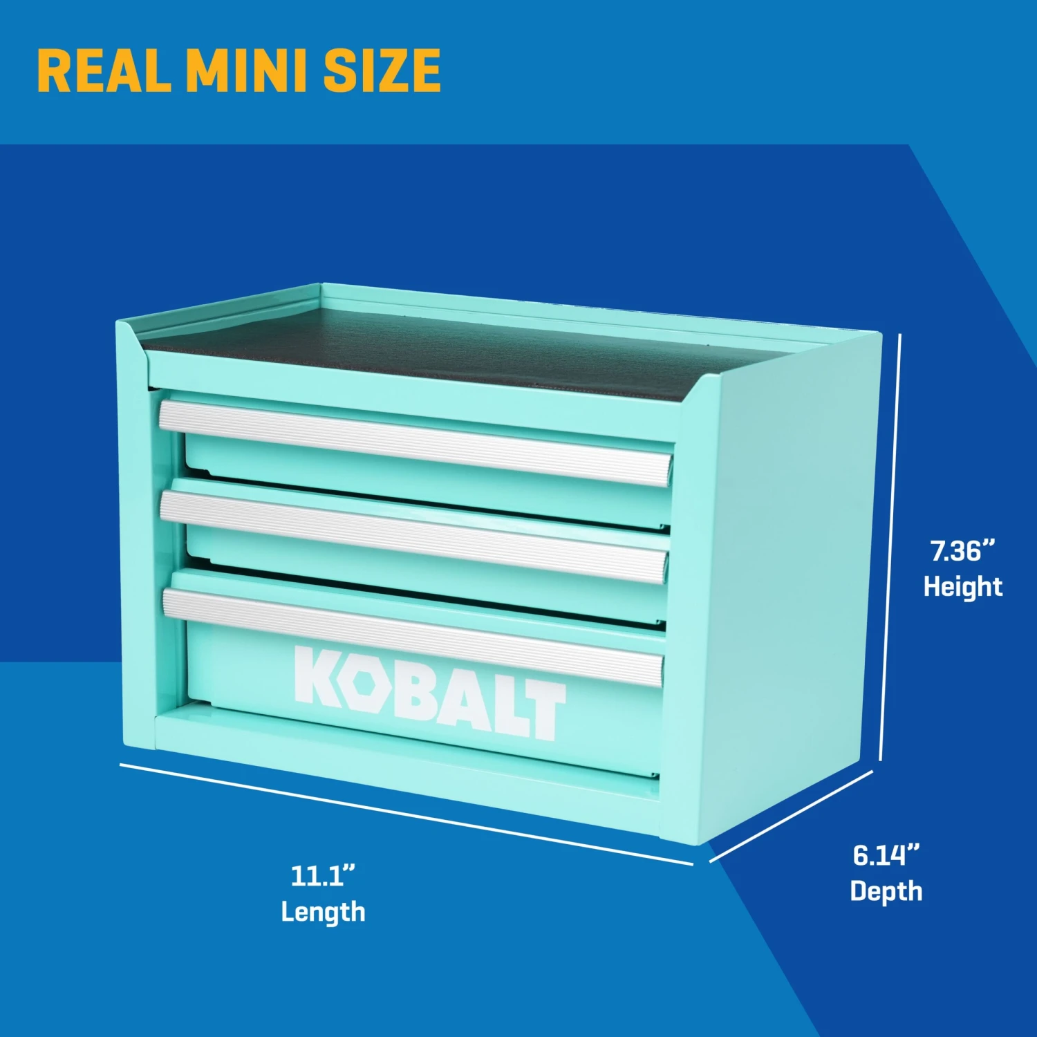 Kobalt Portable Tool Box 11.1-in W X 7.36-in H X 6.14-in D 3 -Drawer Teal Steel Tool Box 2 Kobalt Portable Tool Box 11.1-in W X 7.36-in H X 6.14-in D 3 -Drawer Teal Steel Tool Box -Kobalt Tools 73954229 scaled