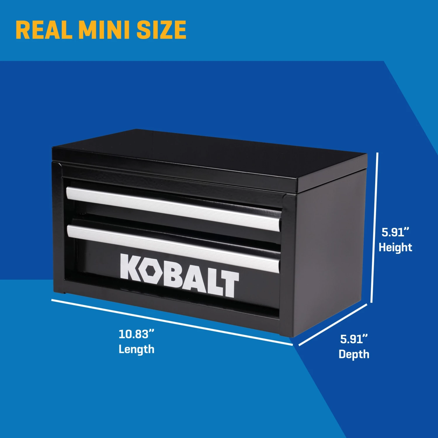 Kobalt Portable Tool Box 10.83-in W X 5.91-in H X 5.91-in D 2 -Drawer Black Steel Tool Box 2 Kobalt Portable Tool Box 10.83-in W X 5.91-in H X 5.91-in D 2 -Drawer Black Steel Tool Box -Kobalt Tools 74365067 scaled