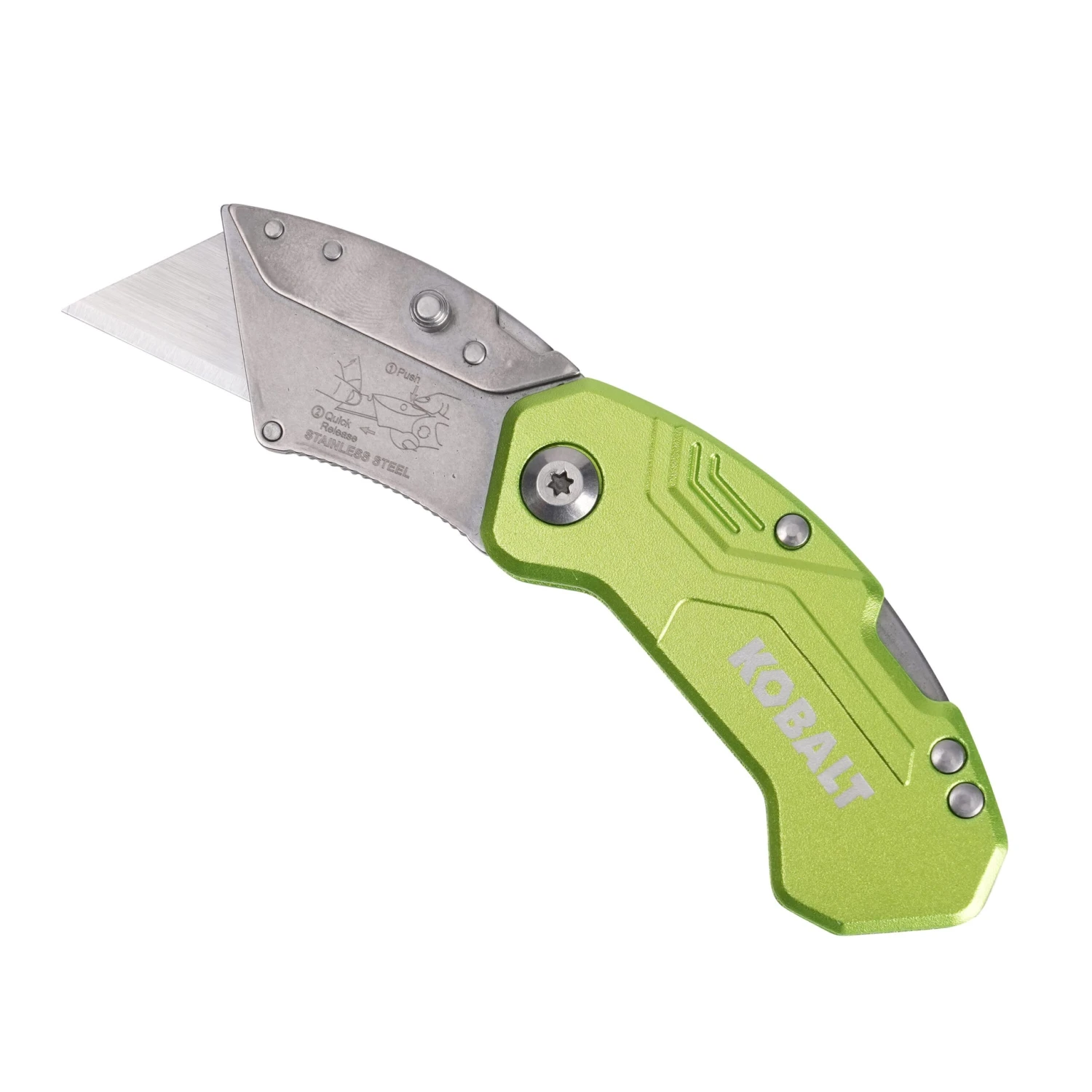 Kobalt High-vis Pocket Lockback 3/4-in 1 -Blade Folding Utility Knife 1 Kobalt High-vis Pocket Lockback 3/4-in 1 -Blade Folding Utility Knife -Kobalt Tools 74406330 scaled