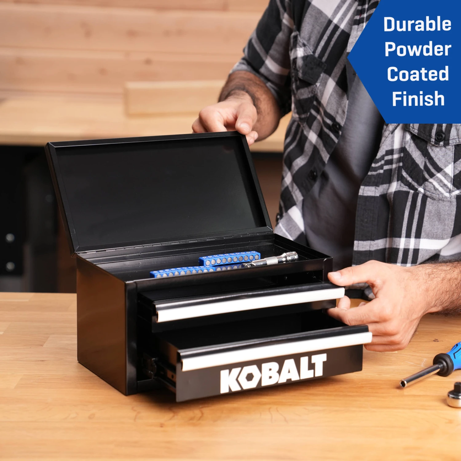 Kobalt Portable Tool Box 10.83-in W X 5.91-in H X 5.91-in D 2 -Drawer Black Steel Tool Box 7 Kobalt Portable Tool Box 10.83-in W X 5.91-in H X 5.91-in D 2 -Drawer Black Steel Tool Box -Kobalt Tools 74822285 scaled
