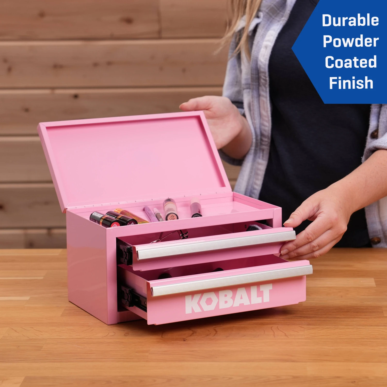 Kobalt Portable Tool Box 10.83-in W X 5.91-in H X 5.91-in D 2 -Drawer Pink Steel Tool Box 7 Kobalt Portable Tool Box 10.83-in W X 5.91-in H X 5.91-in D 2 -Drawer Pink Steel Tool Box -Kobalt Tools 74822290 scaled