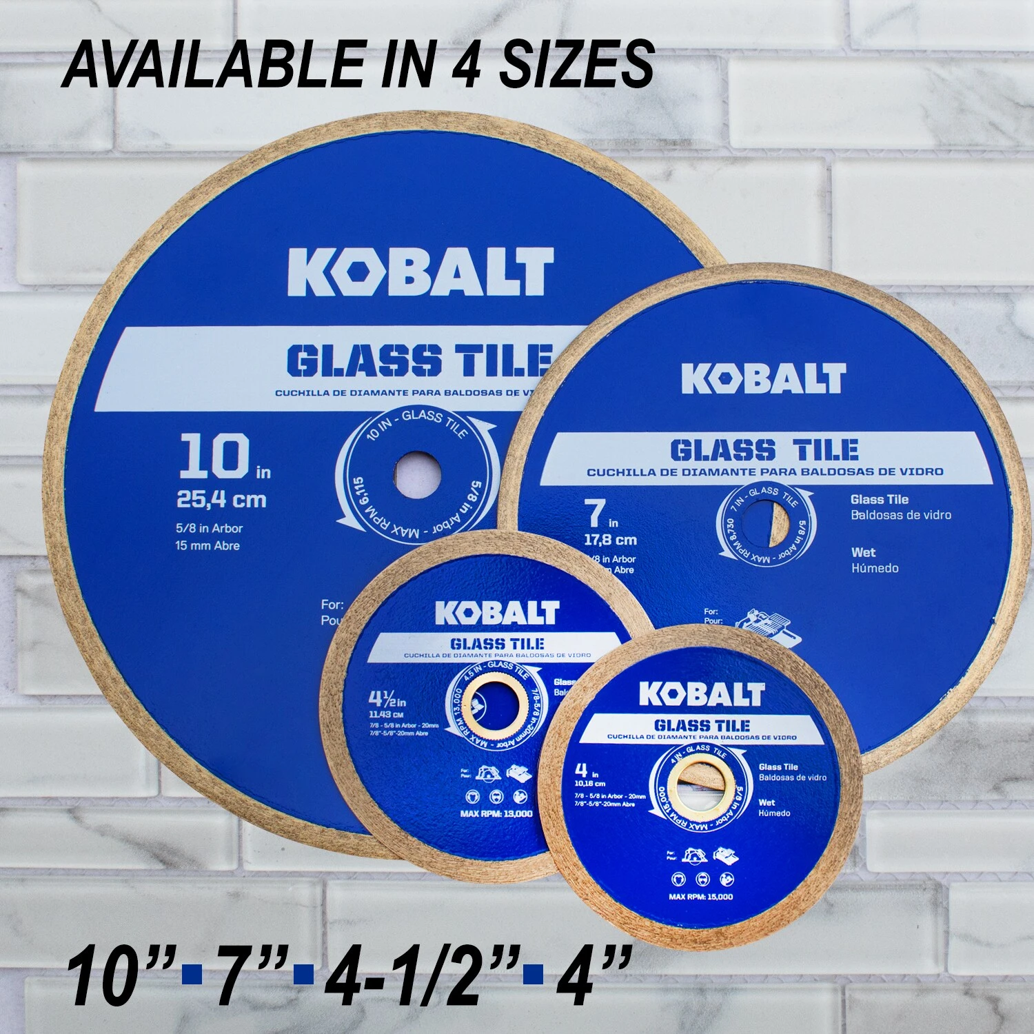Kobalt GL07 7-in Wet Continuous Rim Diamond Saw Blade 7 Kobalt GL07 7-in Wet Continuous Rim Diamond Saw Blade -Kobalt Tools 76514657