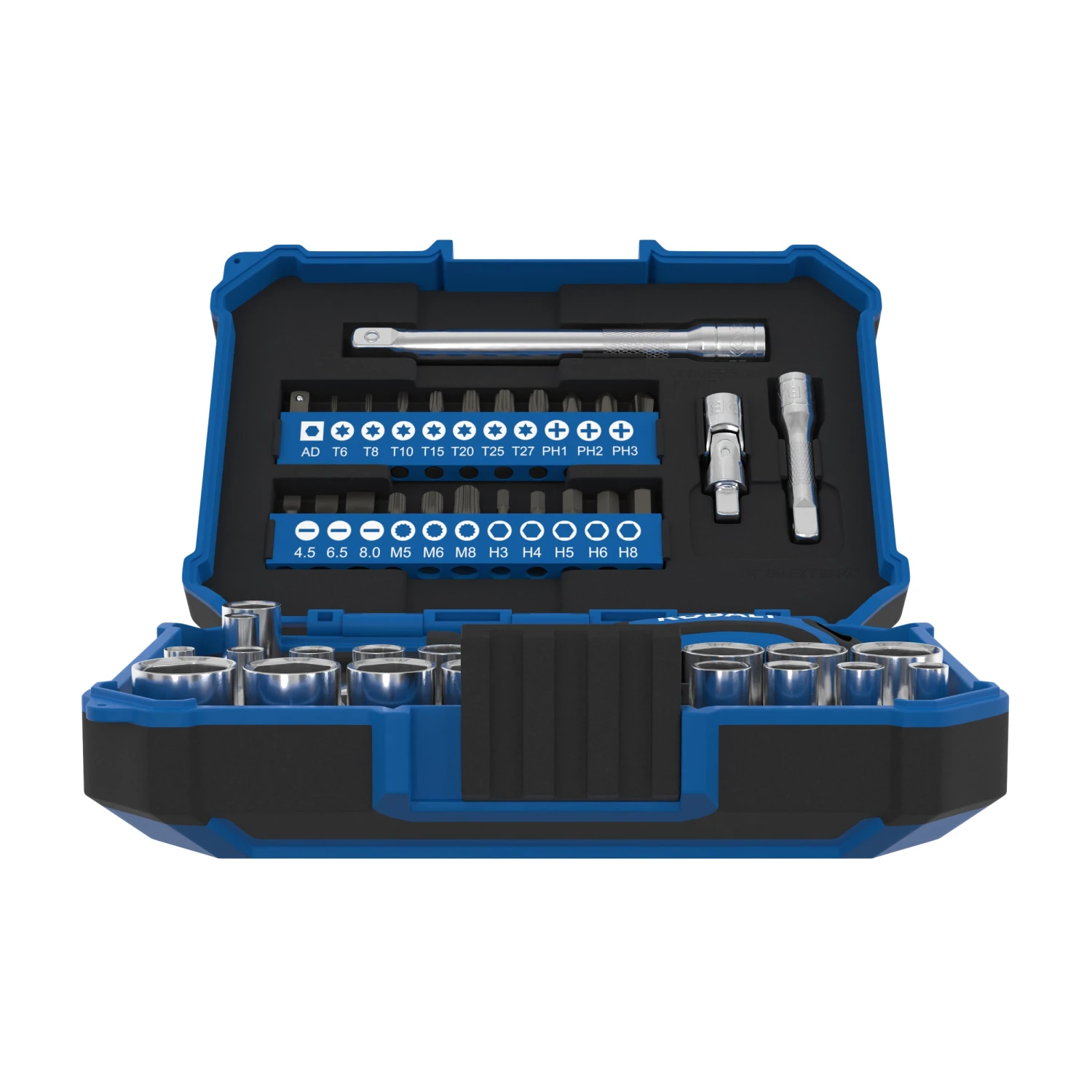 Kobalt 50 -Piece Standard (SAE) And Metric Mechanics Tool Set With Hard Case 2 Kobalt 50 -Piece Standard (SAE) And Metric Mechanics Tool Set With Hard Case -Kobalt Tools 76708057